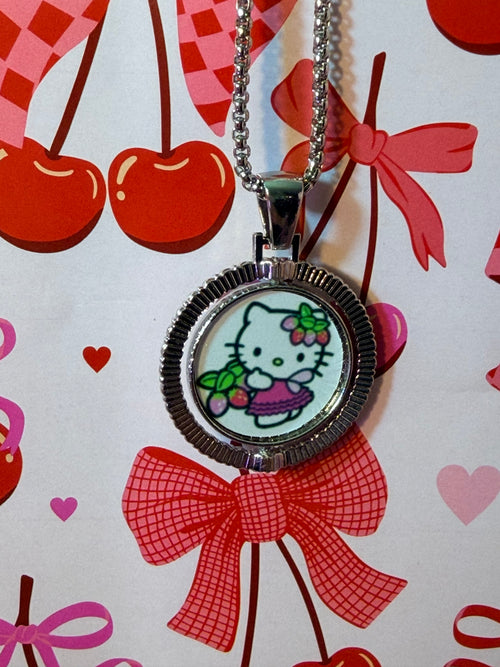 Hello kitty medallion necklace