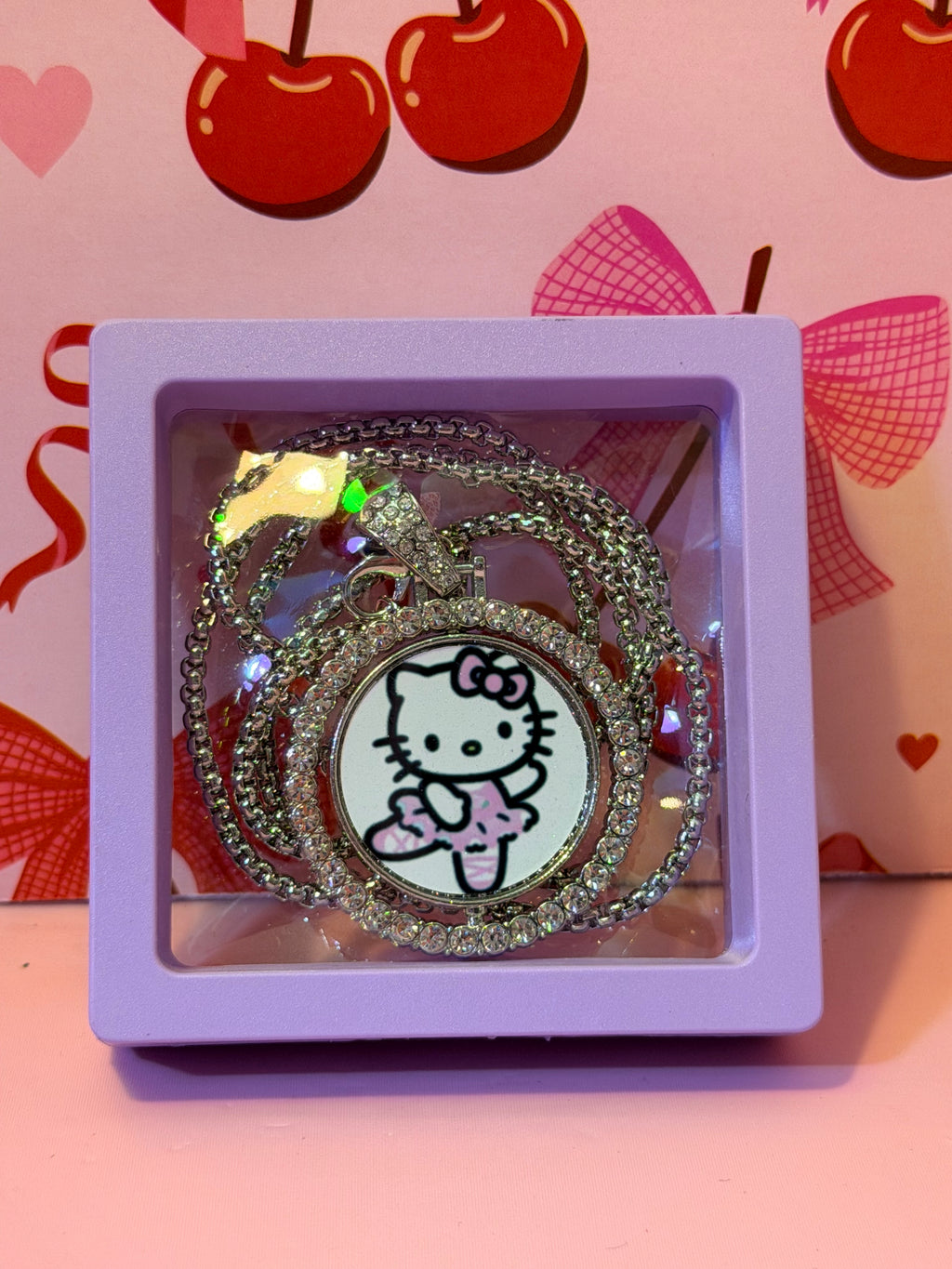 Hello kitty medallion necklace